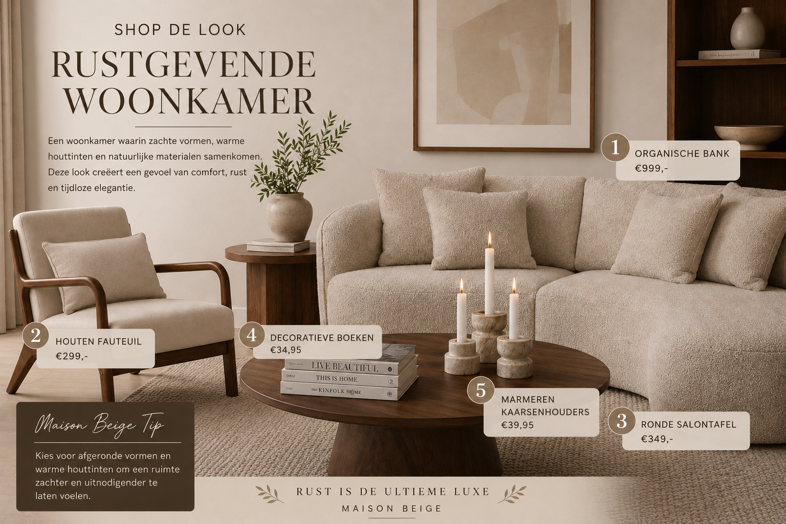 Warm Neutrale Woonkamer